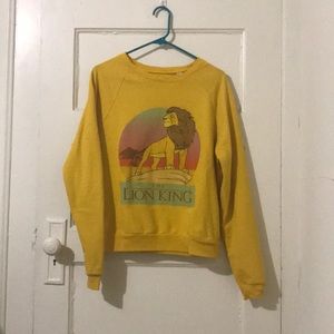 Yellow Disney Lion King Sweater XL Fits S/M